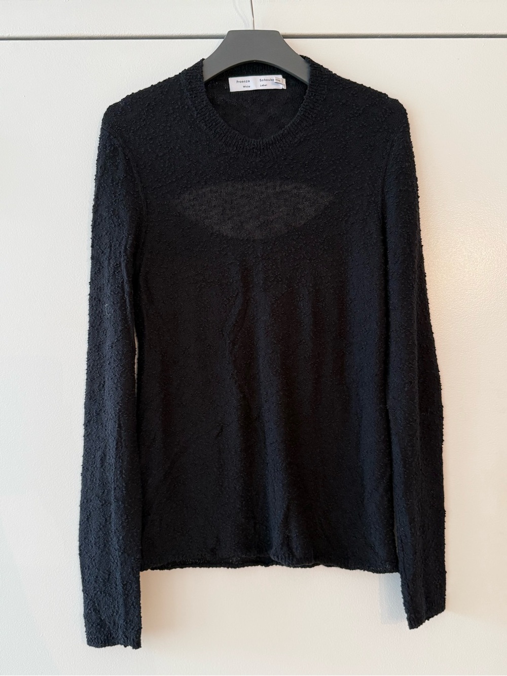 Proenza Schouler White Label Black Women's Crewneck Boucle Sweater